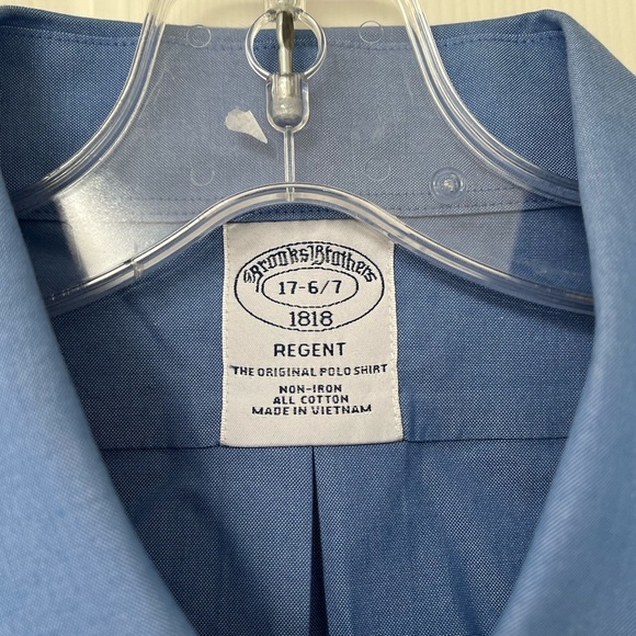 Brooks Brothers 1818 Regent Fit Blue Dress Shirt - Picture 5 of 14
